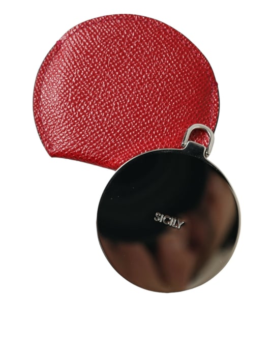 Rotes Leder Runde Münzgeldbörse - Image 4