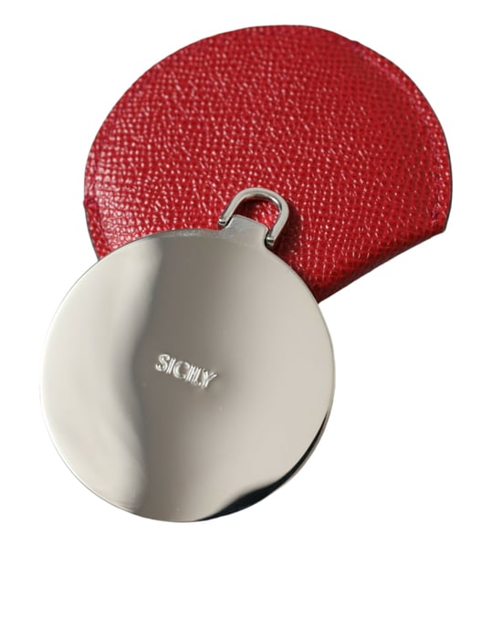 Rotes Leder Runde Münzgeldbörse - Image 5