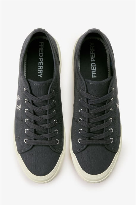 Fred Perry B708 Vintage Tennis Canvas Herren Sneaker Ankergrau - Image 5