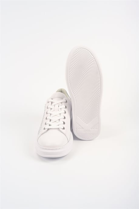 Karl Lagerfeld Kapri Konstellation Leder Damenschuhe Weiß/Silber - Image 5
