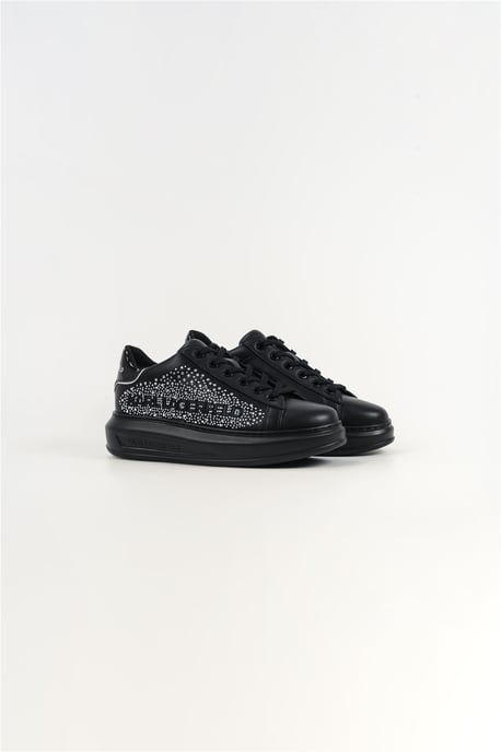 Karl Lagerfeld Kapri Konstellation Leder Damen Sneaker Schwarz/Silber - Image 1