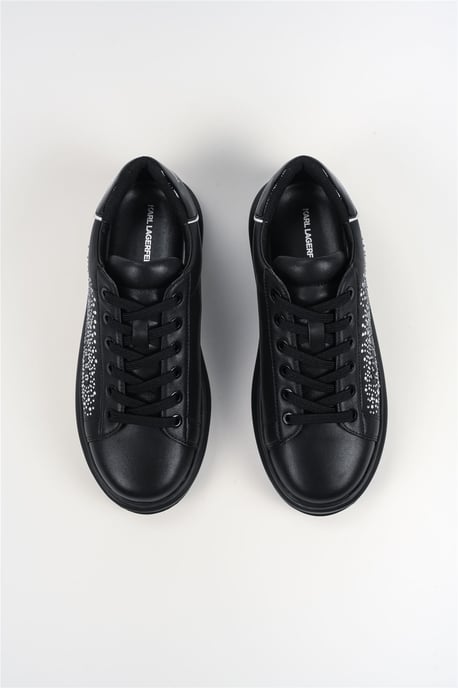 Karl Lagerfeld Kapri Konstellation Leder Damen Sneaker Schwarz/Silber - Image 4