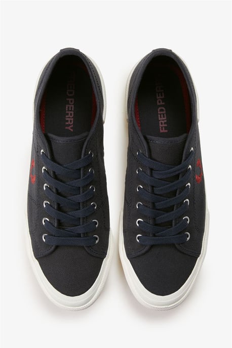 Fred Perry B708 Vintage Tennis Canvas Herren Sneaker Navy/Rot - Image 5