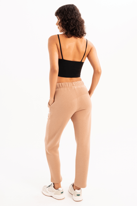 JUSTEVER Relaxed Fit, hochgeschnittene, fleecegefütterte Damen-Jogginghose aus Nerzleder - Echo - Image 3