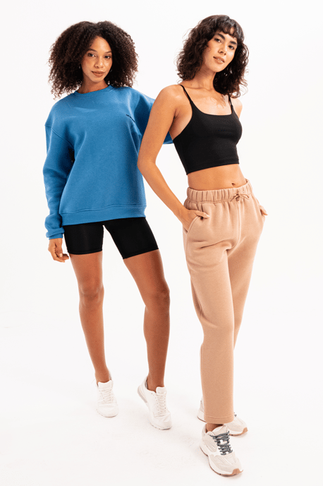JUSTEVER Relaxed Fit, hochgeschnittene, fleecegefütterte Damen-Jogginghose aus Nerzleder - Echo - Image 6
