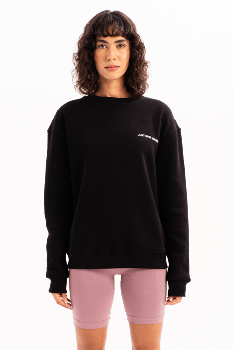 JUSTEVER Damen-Sweatshirt mit Rundhalsausschnitt, Stickerei, gefüttert mit Fleece-Innenseite, schwarz - Rigil - Image 2
