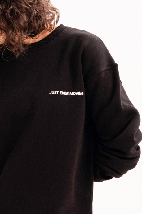 JUSTEVER Damen-Sweatshirt mit Rundhalsausschnitt, Stickerei, gefüttert mit Fleece-Innenseite, schwarz - Rigil - Image 5