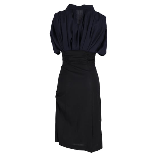 Jacquemus La Robe Madame Midikleid mit Schleifendetail aus marineblauer Wolle - Image 3