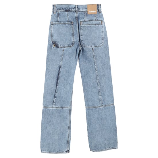 Jacquemus Le Raphia Straight-Leg Jeans aus blauem Baumwoll-Denim - Image 2