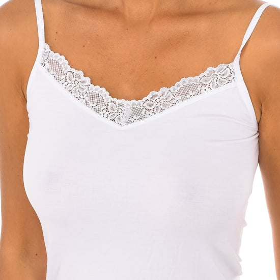 Damen Top aus Bambus mit Spitzenbesatz Q705 - Image 2