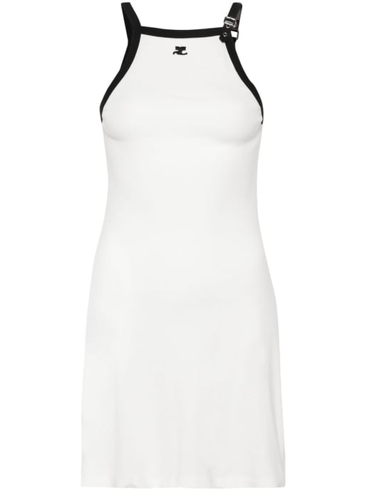 Schnallen-Kontrastkurzes Kleid - Image 5