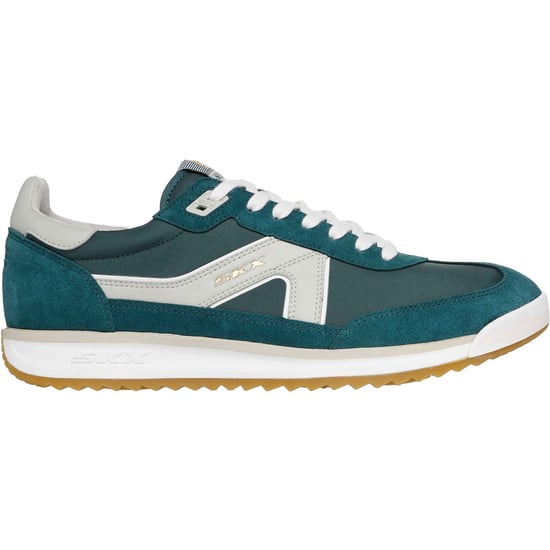 Skechers SKX 92 Spective Leder Herren Sneakers Grün/Weiß - Image 5