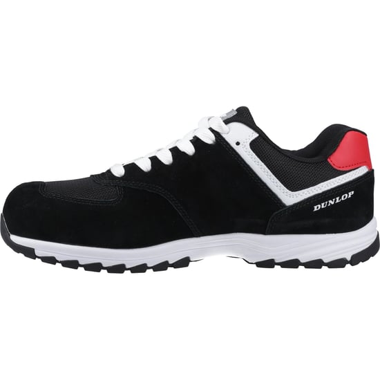 Dunlop Arrow Wildleder Herren Sicherheitsschuhe Schwarz/Rot/Weiß - Image 4