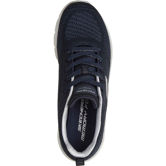 Skechers Fashion Fit 2.0 Polyester Damen Sneaker Navy/Silber - Image 3