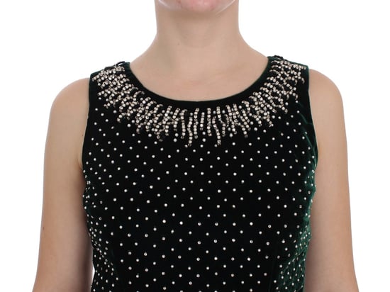 Samt-Langes Kleid mit verziertem Ausschnitt - Image 5