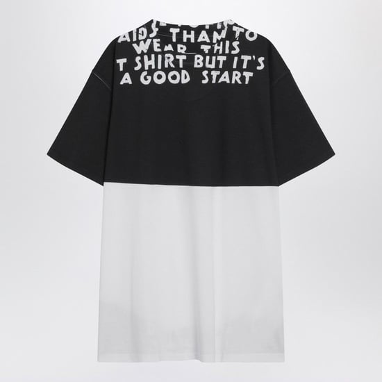 Weißes/schwarzes Baumwoll-Aids-T-Shirt - Image 1