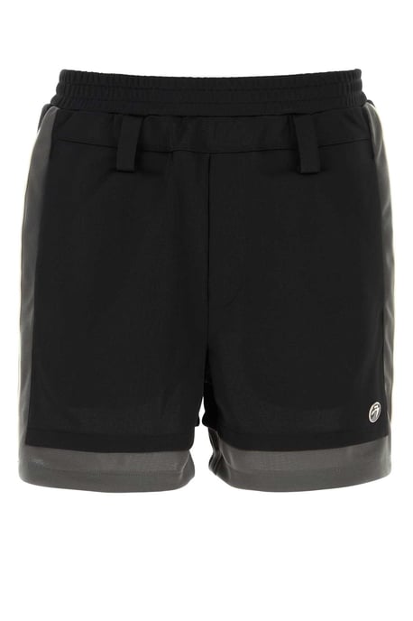 Schwarze Polyester-Bermuda-Shorts - Image 1