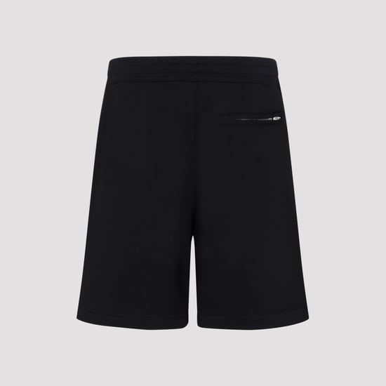 Schwarze Baumwoll-Bermudashorts - Image 2