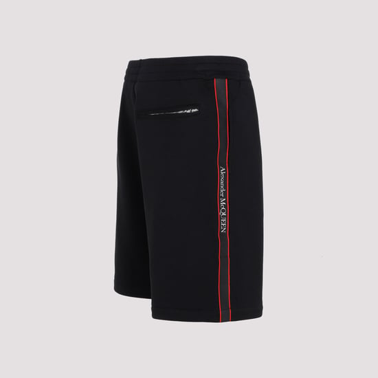 Schwarze Baumwoll-Bermudashorts - Image 3