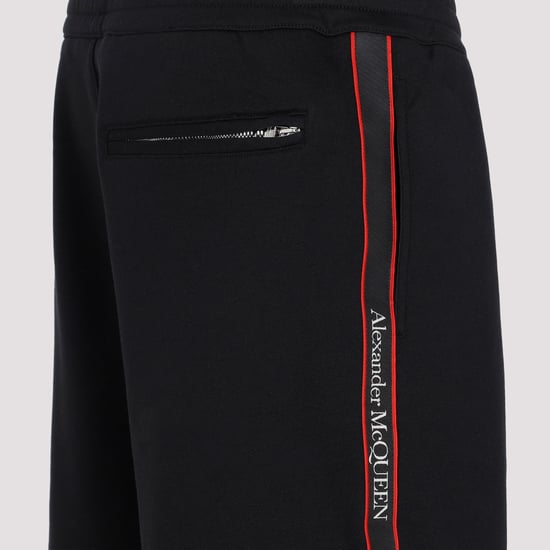 Schwarze Baumwoll-Bermudashorts - Image 4
