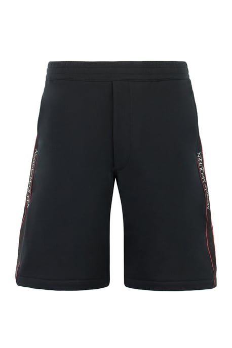 Schwarze Baumwoll-Bermudashorts - Image 5
