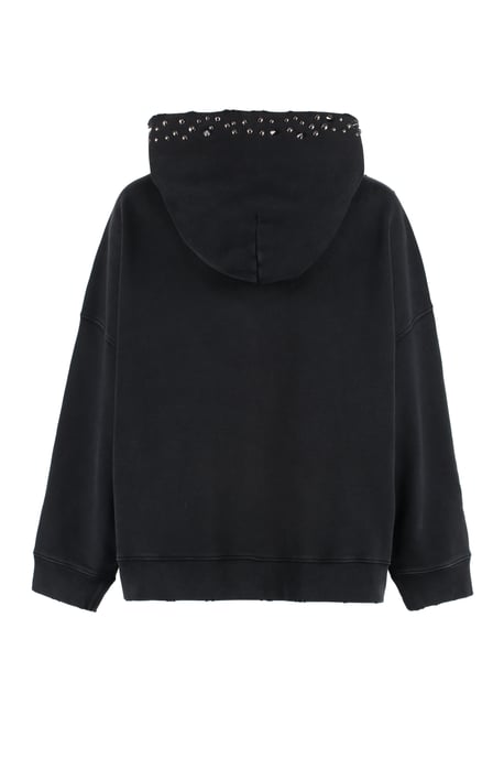 Schwarzes Baumwoll Oversize Sweatshirt - Image 2