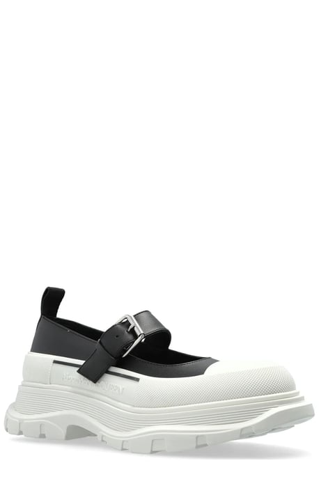 Zweifarbige Leder- und Gummi-Ballerinas - Image 2