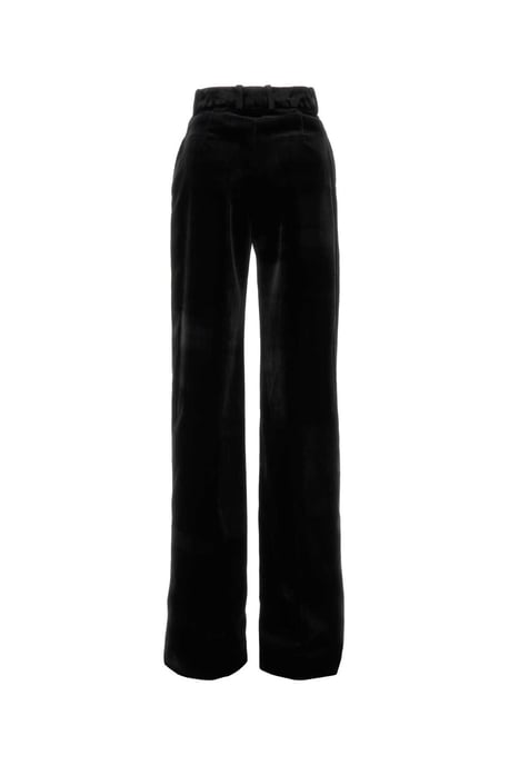 Schwarze Samt Palazzo-Hose - Image 2