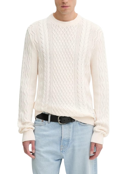 Kabelstrick Rundhals-Pullover - Image 1