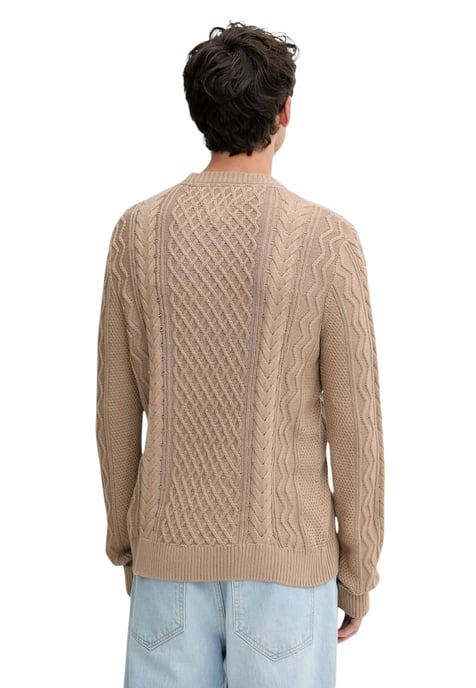 Kabelstrick Rundhalsausschnitt Pullover - Image 3