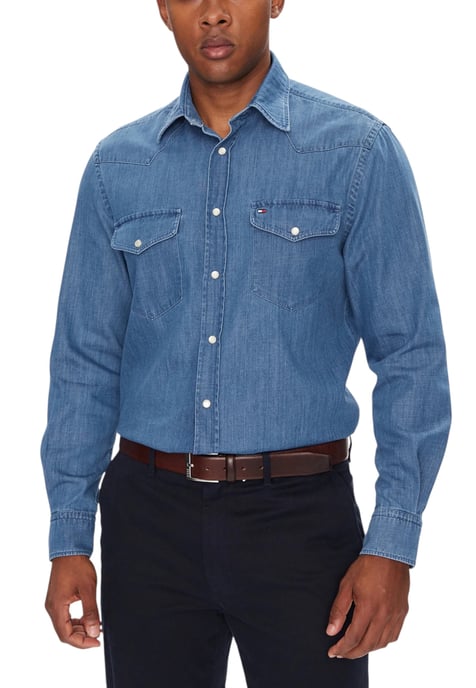 Langärmeliges Button-up-Hemd mit Fronttaschen - Image 1