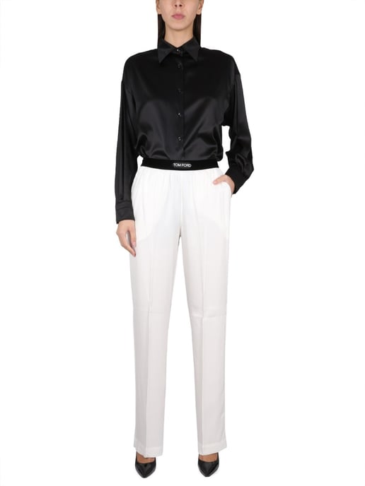 Stretch-Seiden-Satin Relaxed Fit Hemd - Image 3