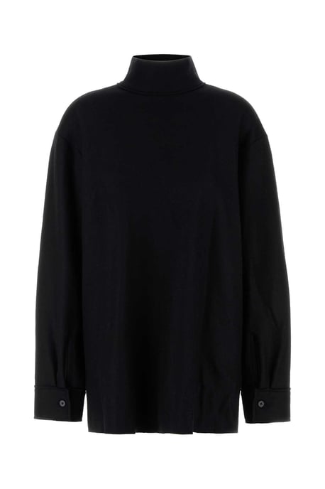 Schwarze Wollmischung Bluse - Image 1