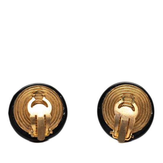 Gebrauchte Cc Harz und vergoldete Clip-On Ohrringe - Image 2
