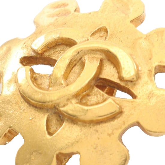 Gebrauchte vergoldete CC Blumen Clip-On Ohrringe - Image 3