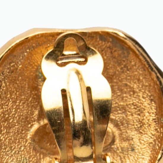 Gebrauchte vergoldete Clip-On Ohrringe mit Logo und Löwenmotiv - Image 5
