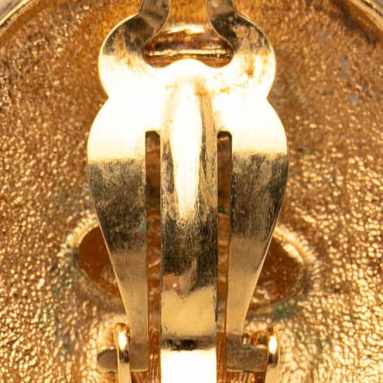 Gebrauchte vergoldete Clip-On Ohrringe mit Logo und Löwenmotiv - Image 6