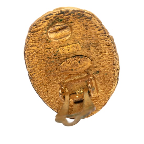 Gebrauchte Cc goldfarbene, gewobene ovale Clip-On-Ohrringe - Image 3