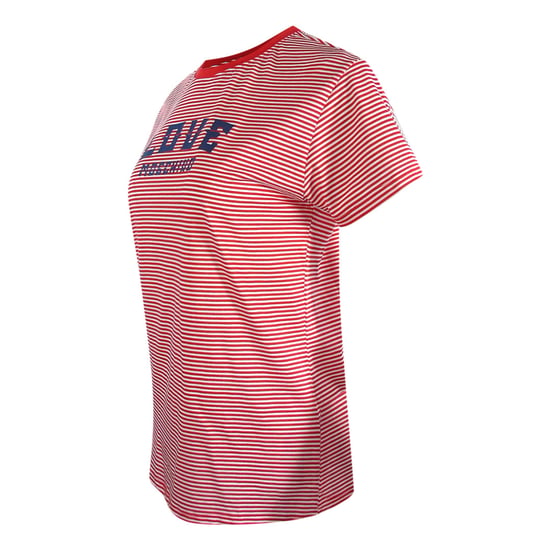 Moschino T-shirt Mit Roten Und Weißen Streifen Und Blauem Logo - Image 2