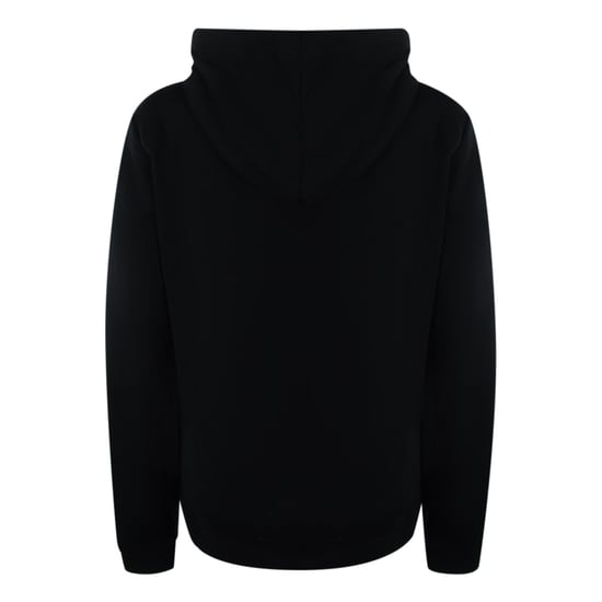 Love Moschino Schwarzer Kapuzenpullover Mit Silbernem Herzlogo - Image 3