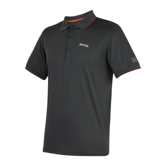 Regatta Herren Poloshirt Remex II kurzärmlig (Asche/Rost/Orange) - Image 3