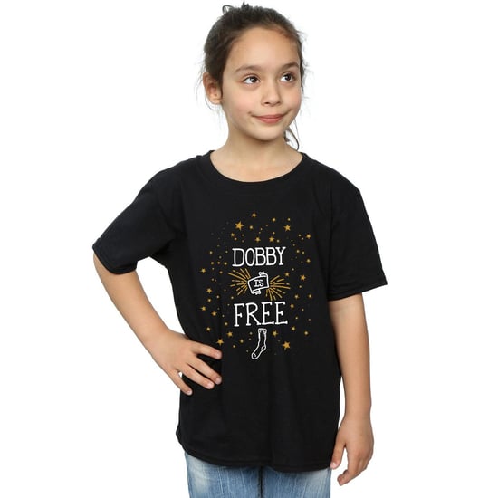 Harry Potter - "Dobby Is Free" T-Shirt für Mädchen (Schwarz) - Image 3