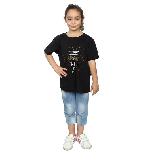Harry Potter - "Dobby Is Free" T-Shirt für Mädchen (Schwarz) - Image 5