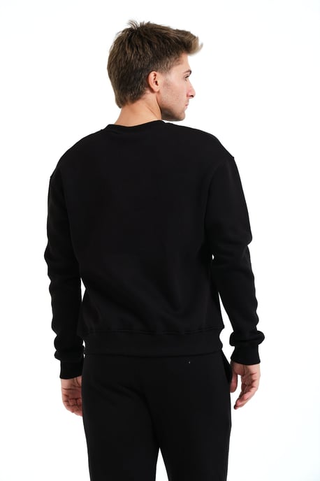 Justever Sweatshirt mit Rundhals, Stickerei und Fleecefutter – Volar - Schwarz - Image 2