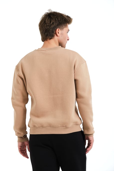 JUSTEVER Herren-Sweatshirt mit Rundhalsausschnitt, Stickerei, gefüttert mit Fleece-Innenseite und Nerz-Finish - Volar - Image 2