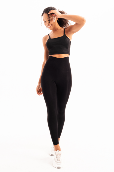 JUSTEVER High Waist Slimming Laser Cut Sports Black Women's Leggings - Active - Image 2