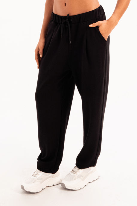 JUSTEVER Oversize Fit Jogginghose für Damen mit elastischem Bund, Tasche und entspanntem Schnitt – Schwarz – Flex - Image 2