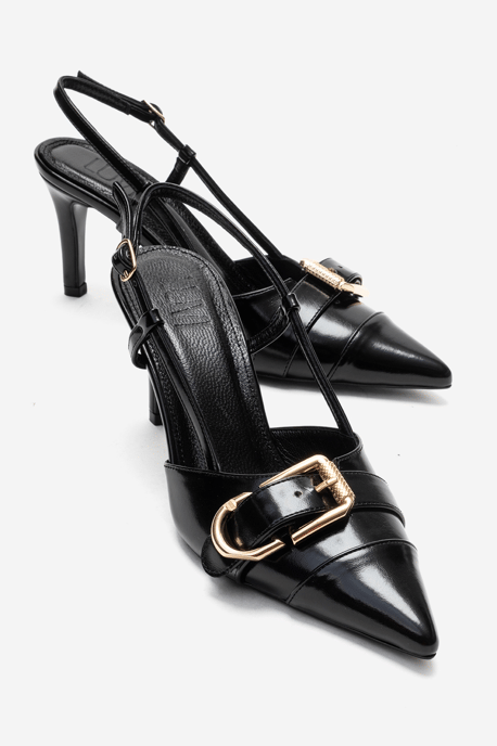 Noen Schnalle Spitzer Zehenbereich Stiletto Pumps - Image 2