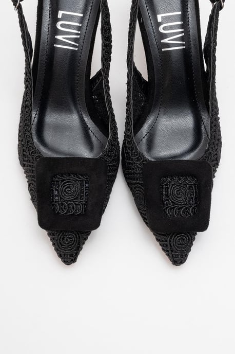 Prologue Ensley Gestrickte Pumps mit spitzem Zeh und Schnallenverschluss, Damen - Schwarz - Image 3