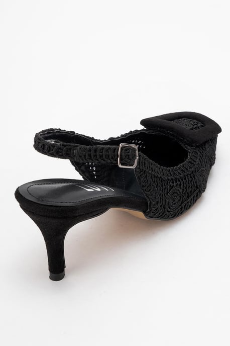Prologue Ensley Gestrickte Pumps mit spitzem Zeh und Schnallenverschluss, Damen - Schwarz - Image 5